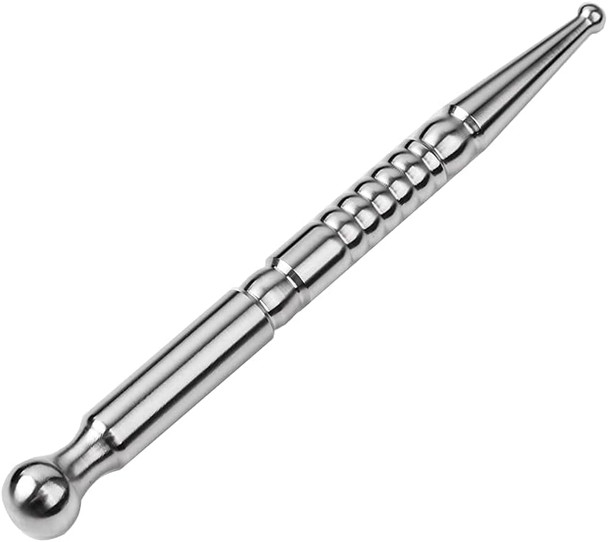 FeelFree Sport Manual Acupuncture Massage Pen - Stainless Steel Facial Reflexology Acupressure Pen - Deep Tissue Massager Trigger Point Massage Tool for Relaxing