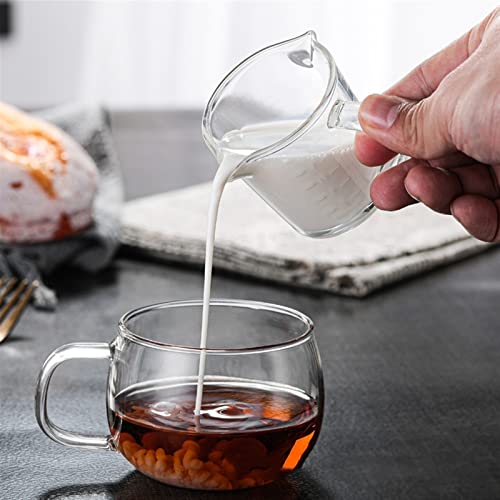 Bote de Salsa, Salsera Jarra de vidrio jarra twin spout vertiendo 7 0ml Conjunto de 2pcs Coffee Crush Sauce Jarra Milk… - Imagen 4