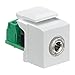 Leviton 40839-SWS QuickPort Snap-In Module with 3.5Mmm Stereo Jack, Female To Screw Terminal, White