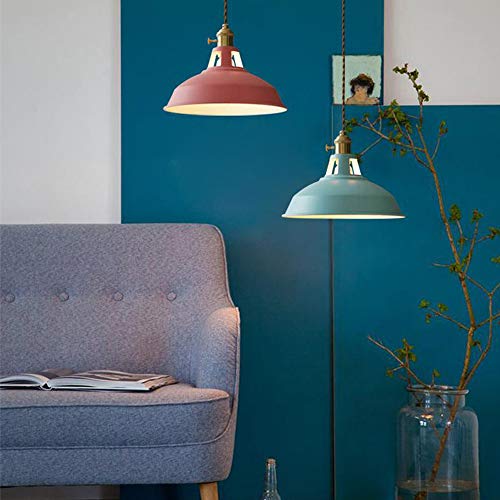Suspension E27 design nordique en métal finition macaron luxe