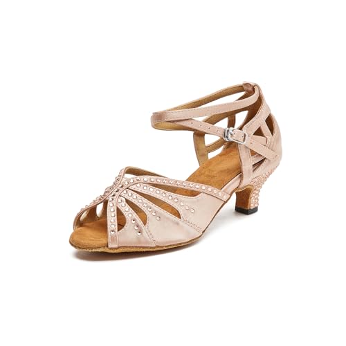 Women’s Salsa Dance Shoes with Suede Sole