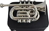 TRUMPET POCKET Bb NICKEL PLATED WITH BAG 7C MOUTH PIECE
