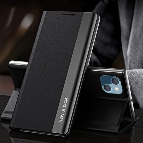 Étui en cuir iPhone 14 Pro Max Éliminez les rayures avec le rabat magnétique