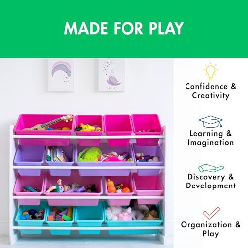 image for Humble Crew Supersized Toy Storage Organizer with 16 Removable Bins, W