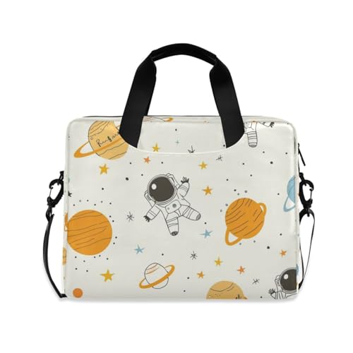 Étui ordinateur portable 15.6 pouces zippé sacoche bandoulière astronaute