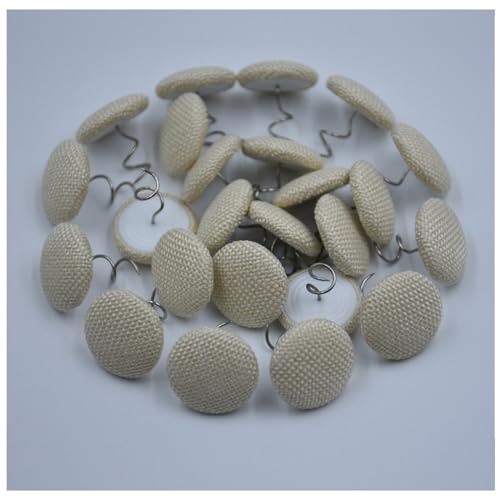24 PCS Upholstery pins slipcover Screws Bed Skirt Upholstery Screws Headliner pins (Rice White)