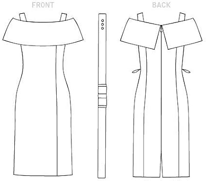Vogue V1624A5 Women's Close Fitting Formal Dress Sewing Pattern by Badgley Mischka, Sizes 6-14