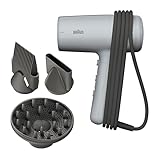 Asciugacapelli Braun HD2.21, potente con diffusore e concentratore, Tecnologia IONTEC, motore da 2200W, 3 temperature e 2 velocità, bianco, BRHD235E