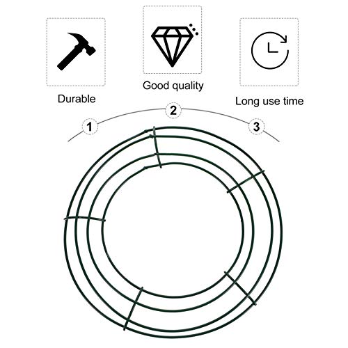 Garneck 5 peças de coroa de metal redondo moldura de macramê DIY anel floral coroa de aros de metal