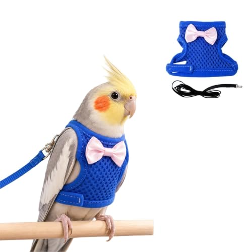 Parrot Flight Harness with Leash, Breathable Parrot…