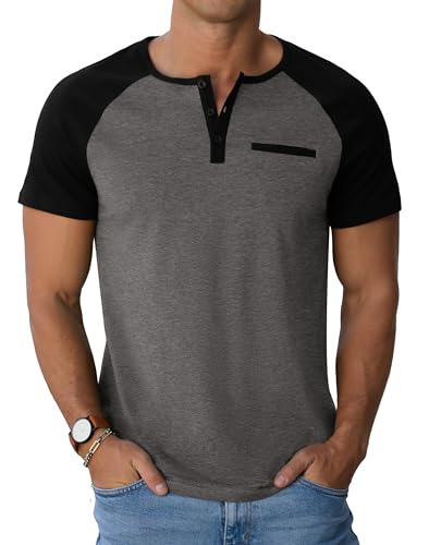 Sailwind Mens Cotton Henley Shirts Short Sleeve Casual T-Shirts Summer Button T Shirts with Pocket4