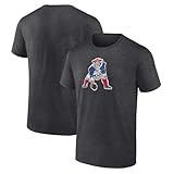 Men's Charcoal New England Patriots Throwback Logo T-Shirt