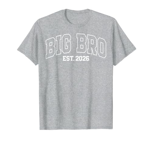 Big Bro Est 2026 New Big Brother Announcement T-Shirt, Men, Heather Grey, 4X-Large