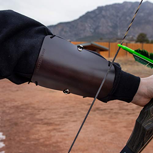 Shatterproof Archery Leather Archery Armguard Essential Leather Armguard | Left/Right Hand | Real Leather Protective Armguard #TOP1