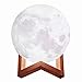 Produktbild PROZOR 3D Mondlampe mit Fernbedienung 15CM Dimmbares Helligkeit Moon Lampe Berührungssteuerung 16 RGB Lichtfarben 5V Farbige Dekoleuchte PLA Material tragbares Nachtlicht mit USB Ladekabel