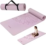 HAHE Yoga Mat Thick 8MM 1/3" Eco-Friendly POE Non Slip Pilates Mat | High Rebound Yoga Mat, Anti-Tear & Sweat-Resistant for Fitness, Home, Workouts, Exercises Mats 72"x24"with Carrying Strap