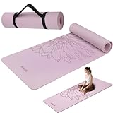 HAHE Yoga Mat Thick (8MM,1/3"), Eco-Friendly POE Non Slip Yoga Mat, High Rebound & Shock Absorption, Anti-Tear & Sweat-Resistant for Yoga, Fitness, Home, Workouts, Large Pilates Mats 72"x24" with Carrying Strap (Pink)