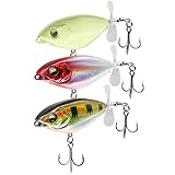 TABKSOLA Whopper Plopper,Oberflächenköder,Barsch Köder,Topwater Köder mit Propeller-Schwanz für Schwarzbarsch, Geeignet für Süß- oder Salzwasser