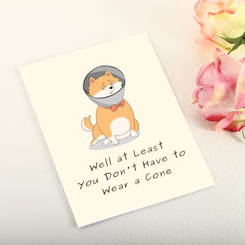 Keyitulo Shiba Inu Cards for Shiba Inu Lovers, Dog Lover Card, Valentines Day Gifts for Him Her, Funny Get Well Soon Card, Get Well Cards for Women After Surgery, Surgery Recovery Gifts for Women
