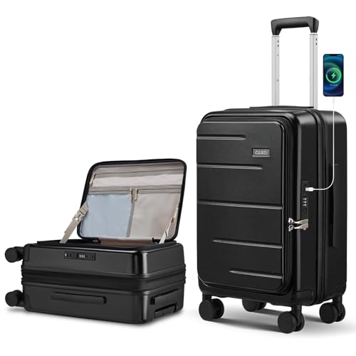 cllson Carry on Luggage Expandable Travel Luggage Top Opening Suitcase with TSA Lock and Usb Built in,Lightweight Rolling Suitcases with Spinner Wheels,PC Hard Shell Suitcases by cllson - Used condition - US$79.11