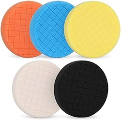AVID POWER 6 Inch Buffing Polishing Pads for Car Buffer Polisher – 5 Pack | Sponge Pads for Compounding, Polishing & Waxing, Fits 6