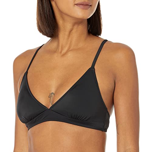 Amazon Essentials Womens Light-Support Triangle Bikini Swimsuit Top with Adjustable Straps Washed Black XX-Large