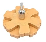 Hero Gummi Folienradierer 90mm Radierscheibe Aufkleber Klebereste Radierer Entferner Klebeentferner inkl. Adapter für Bohrmaschinen/Akku-Schrauber/Geradschleifer Auto Motorrad Boot Möbel Fahrzeug KFZ