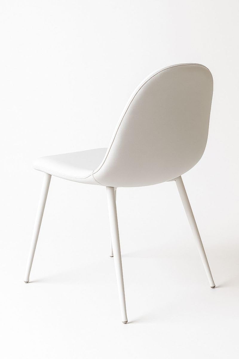 Regalos Miguel - Sillas Comedor - Silla White Teok Polipiel - Blanco