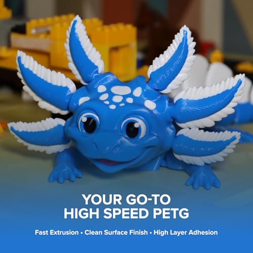 Image of Polymaker PETG Electric Blue 3D Printer Filament 1.75mm 1kg, High Speed PETG up to 300mm /s, High Strength New Formula, Excellent Layer Adhesion, Warp Free, Compatible with Most 3D Printers