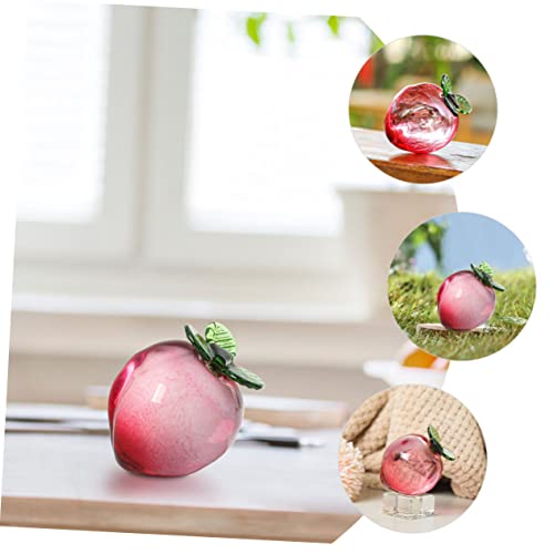 Besportble Peach Ornaments Figurines Decor Artificial Fruit Crystal Decorations Artificial Peach Fruit Crystal Fruit Decoration Fruit Collectibles Peach Bathroom Decor Kitchen Cabinet Decor #TOP7