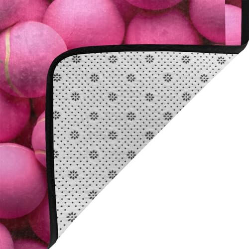 Tapis tennis rose vif 152x99 cm en velours fin résistant - 5