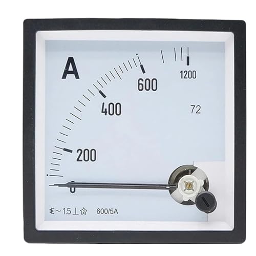 Ampèremètre analogique SQ-72 aiguille format compact 72x72 mm avec tolérance surcharge 2 fois
