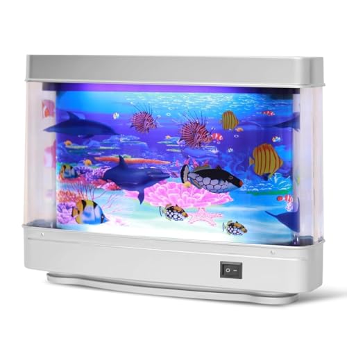 Acuario Falso con Peces en Movimiento Mini