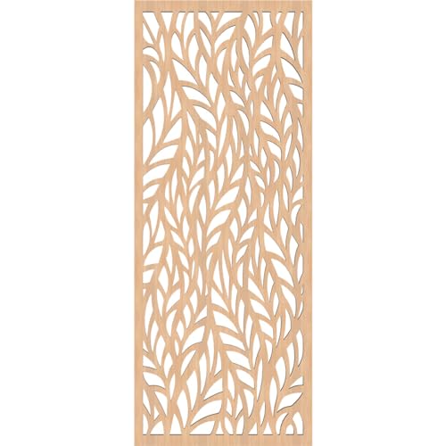 Image of Ortonville Decorative Pierced Fretwork Wood Wall Panels, 13 3 /8 inchW x 34 3 /8 inchH x 3 /8 inchT, Hickory