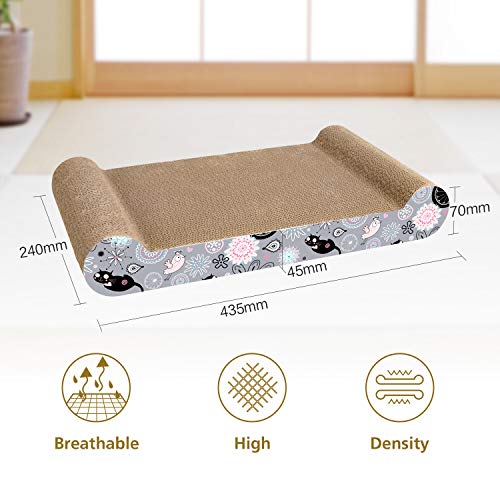 LIKEA Cat Scratcher Lounge Scratching Pads Reversible Cardboard with Organic Catnip, Protector for Furniture Couch Floor Eco-Friendly Toy - Image 6