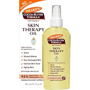 Palmer’s Cocoa Butter Formula Skin Therapy Moisturizing Body Oil with Vitamin E & Pure Argan Oil, Deep Body Moisturizer for Dry, Damaged Skin, Scars or Stretch Marks, 5.1 Fl Oz (Pack of 3)