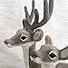 2pcs Simulation Deer Ornaments Reindeer Figurines Deer Statues Reindeer Figurines Animal Crafts Desktop Ornament for Xmas Holiday Party Table Decoration - Gray