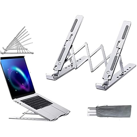 K-MART 【Updated Version Laptop Stand, Adjustable Laptop Stand, 6-Levels Laptop Riser for Desk Air-Ventilation Notebook Mount, Compatible with MacBook Air, Pro, Dell, 10-15.6” Cover