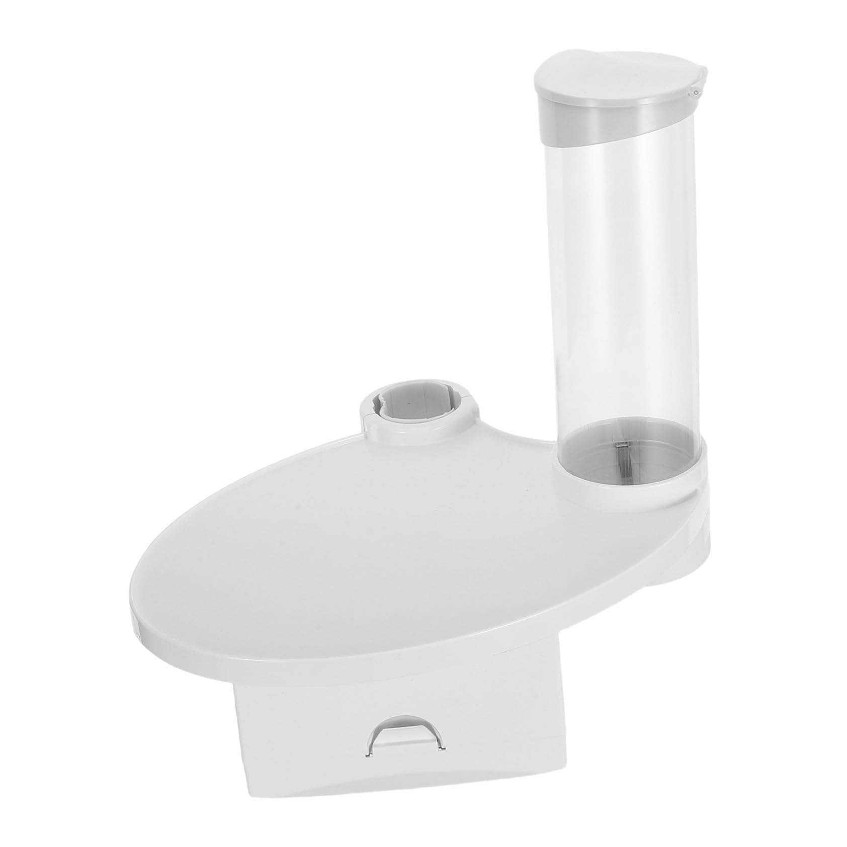 Vassoio Laterale Odontoiatrico 3 in 1 in Plastico Bianco | Struttura Integrata con Portapanno, Supporto Bicchiere e Piano Strumenti, per Studio e Area di Trattamento