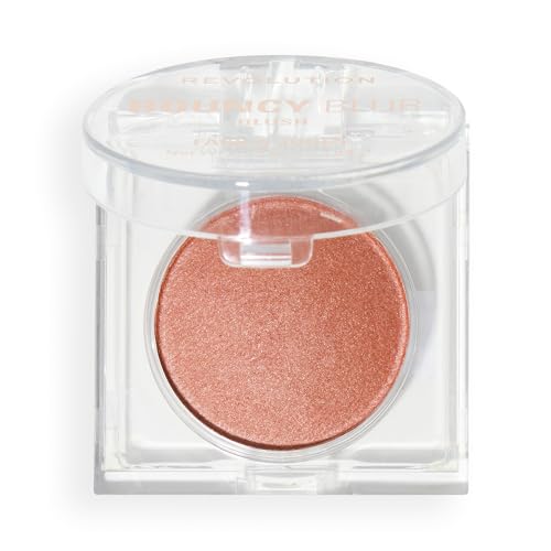 Image of Revolution Beauty London, Bouncy Blur Blush, Powder Makeup Blush for Cheeks, Buildable Formula, Vegan & Cruelty-Free, Paprika Pop Soft Bronze, 0.19 oz