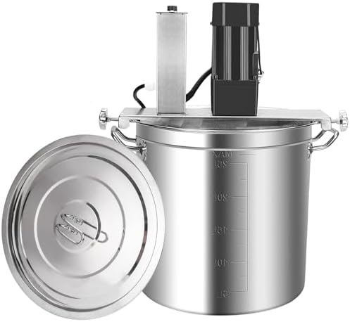 Commercial Electric Jam Mixer, Automatic Stirrer with 4-Blade Scraper, Stainless Steel Pot Stirrer for Jams, Sauces, Fillings, Hot Pot, Soups - 40cm