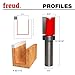 Freud 50-116: Top Bearing Flush Trim Bit, Red, 3/4