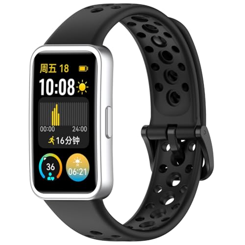 Zohmuly Strap Compatible with Huawei Band 10/9/8/10 NFC/9 NFC/8 NFC Men and Women, Soft Silicone Adjustable Sport Straps