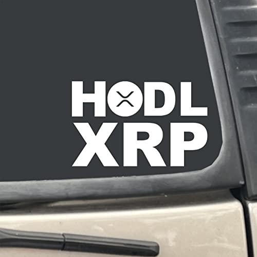 HODL XRP Ripple Vinyl Transfer 5" X 3.25" Decal Sticker for Car, Truck, RV, Boat, Laptop etc