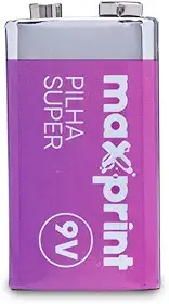 Pilha Comum Maxprint 9V ­ c/ 1