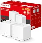 Mercusys Halo H60X AX1500 WiFi 6 Système de mesh (2-Pack) – Dual-Band jusqu'à 1.5 Gbps, couvre jusqu'à 4,000 2, itinérance sans couture, WPA3 Sécurité, Contrôles parentaux, Ports Gigabit complets