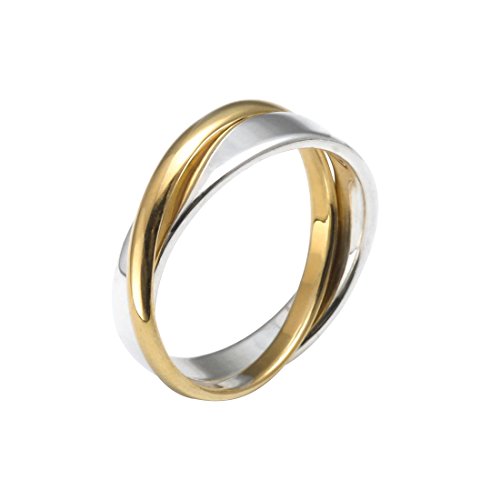 Silverly Anillo Bodas Ruso Doble Banda Plata de Ley Chapada Oro Amarillo | Anillo Plata 925 Bicolor Mujer | Anillos Boda Entrelazados Él Ella | Joyería Clásica | Anillos Oro Hombre Silverly Anillo Bodas Ruso Doble Banda Plata de Ley Chapada Oro Amarillo | Anillo Plata 925 Bicolor Mujer | Anillos Boda Entrelazados Él Ella | Joyería Clásica | Anillos Oro Hombre