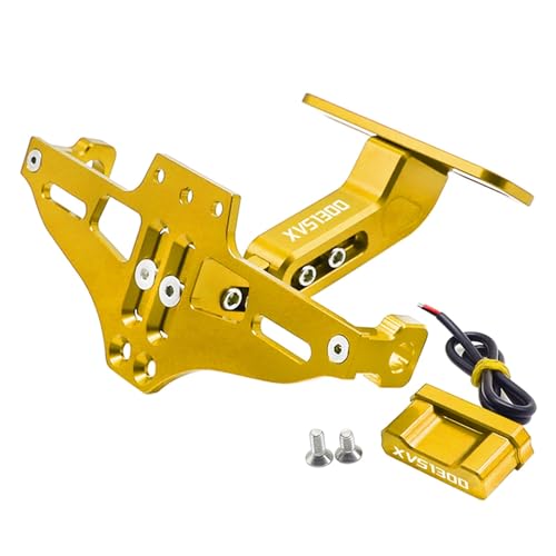 Support de plaque CNC Yamaha XVS1300 pour virées et road trips moto