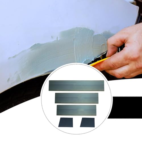 FJMQHU 5X Auto Body Filler Spreader Steel Plates Dents Repair Versatile Reusable Putty Resin Spreader Car Body Filler Spreading Tool