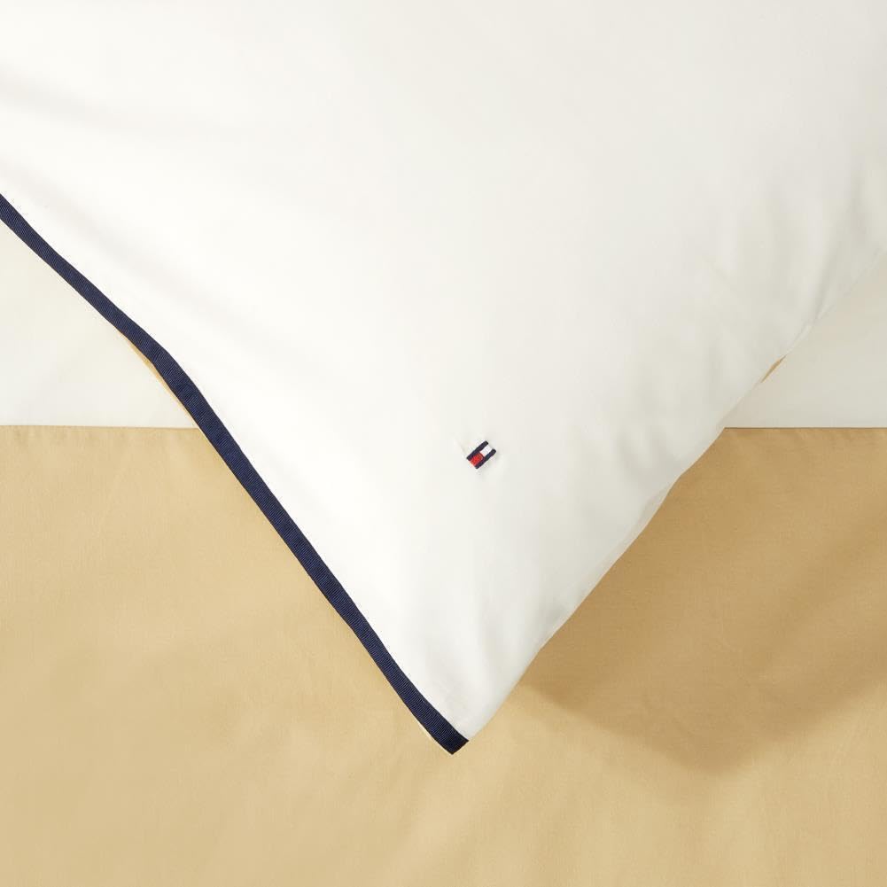 Tommy Hilfiger Komplet pościeli Colour Block kolor migdałowy rozmiar 155 x 220 + 80 x 80 cm